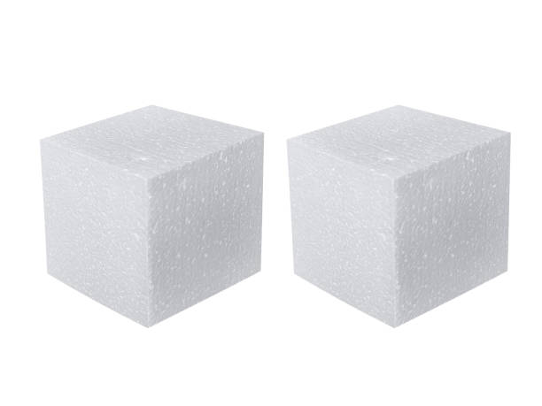istock Styrofoam padding for product on white background 1397560570