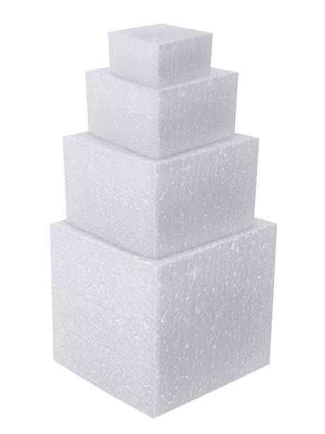 istock Styrofoam padding for product on white background 1397560581