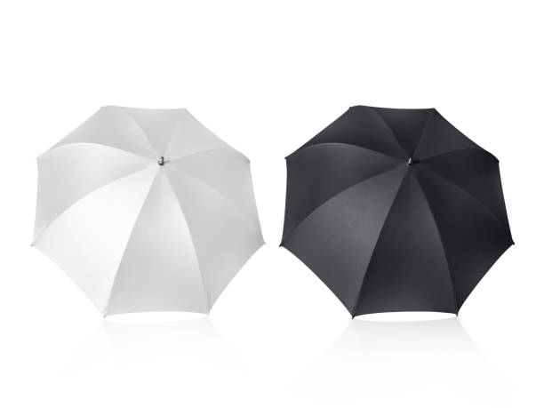 istock White and black umbrella isolated on white background 1397561018