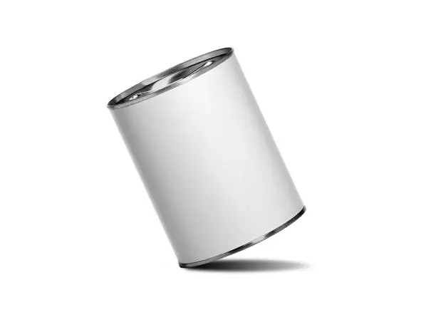 White Blank Tincan Metal Tin Can, Canned Food. Ready For Your Design
