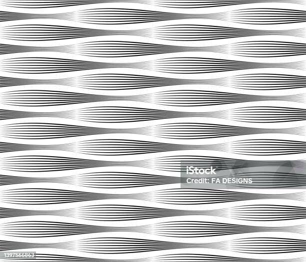 Wave Pattern Effect Seamless 3d Optical Wave Effect Stripe Line Pattern Vector Geometric ...