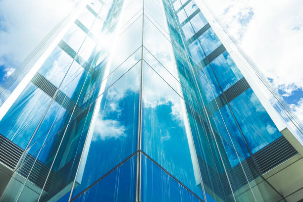 istock Architecture details Modern Building Glass facade Business background 1397569112