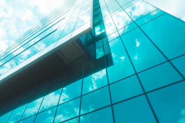 istock Architecture details Modern Building Glass facade Business background 1397569171