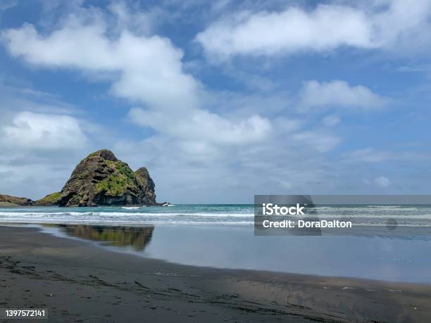 Piha Beach In Auckland New Zealand Stock Photo - Download Image Now - Piha Beach, Adventure, Auckland Region