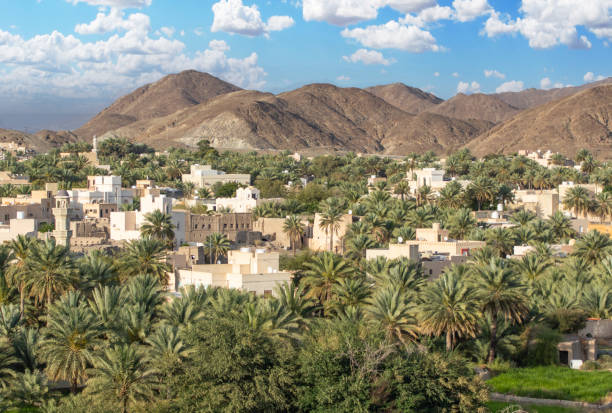 the village of bahla, oman - nizwa imagens e fotografias de stock