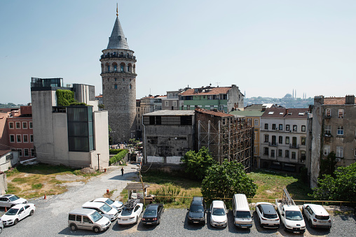 Galata Tower in Galata District, Beyoglu, Istanbul
