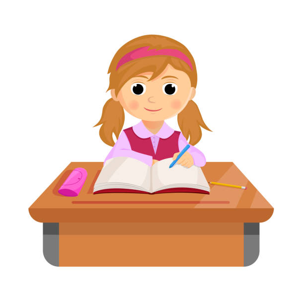 6,276 Girl Studying At Home Illustrations & Clip Art - iStock
