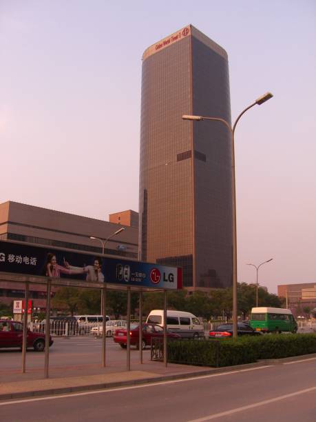 peking chang'an avenue 2005 - changan avenue stock-fotos und bilder