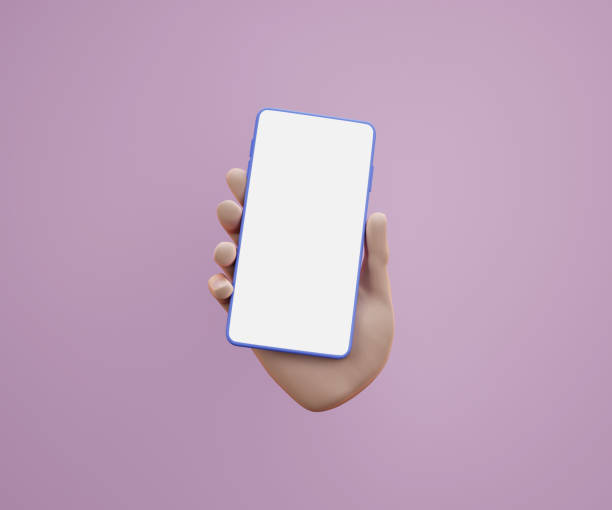 istock Minimal hand holding smartphone 3D render illustration 1397592110