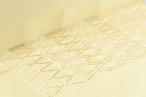 istock Abstract shadows background from gelly sheets in sunny day. 1397593502