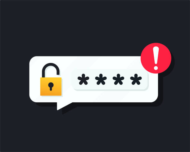 bildbanksillustrationer, clip art samt tecknat material och ikoner med password security warning. - lösenord