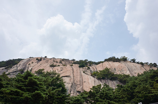 The famous Bulamsan Mountain hiking trail in Korea.