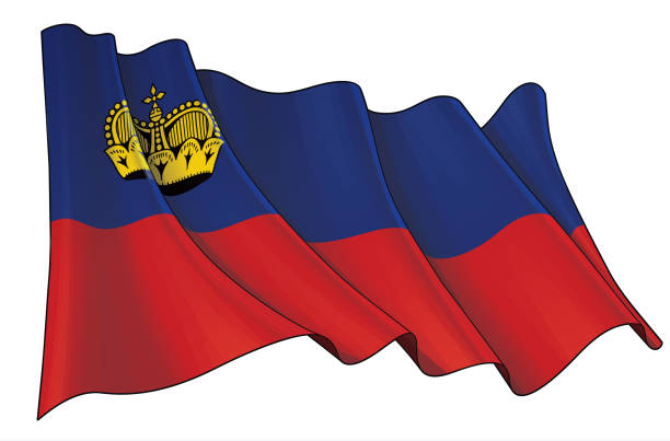 istock Waving Flag of Liechtenstein 1397597136