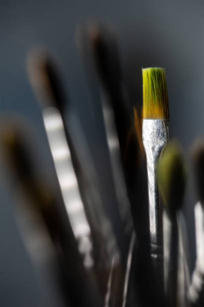 istock Group of old used paintbrushes,soft focus and shallow depth of field composition. 1397600931
