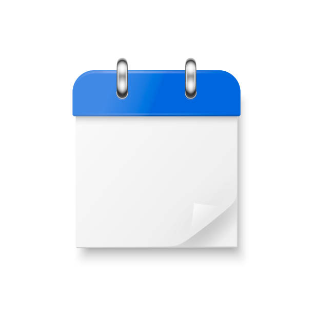 istock Vector 3d Blue Modern Simple Minimalistic Realistic Calendar Icon Isolated. New Year, Holiday Eve Concept. Design Template of Paper Calendar. Square Isolated Calendar with Folded Paper Corenr of Sheet 1397602073