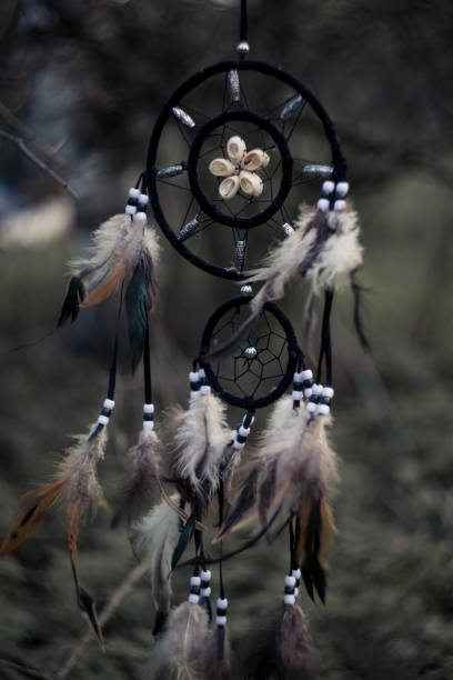 istock Dreamcatcher mystical shaman protect amulet. Boho, bohemian style, soft focus. 1397604630