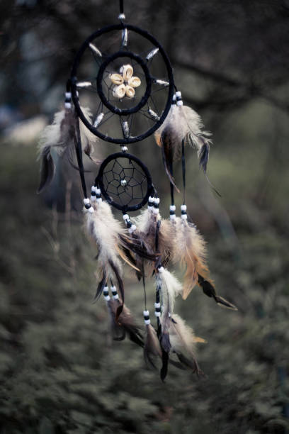 istock Dreamcatcher mystical shaman protect amulet. Boho, bohemian style, soft focus. 1397604631