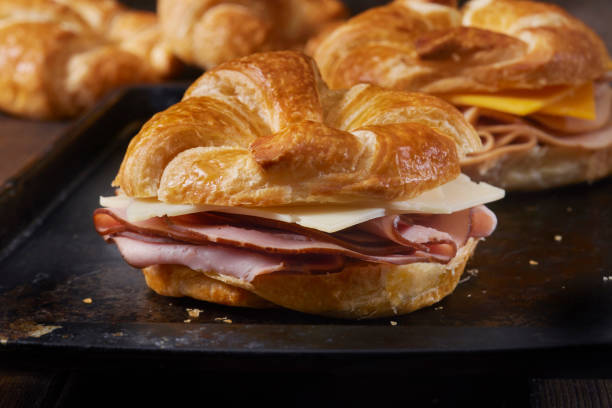 istock Ham and Swiss Cheese Croissant Sandwich 1397605573