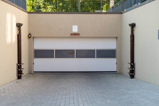 istock Front view of underground garage entrance gate 1397608481
