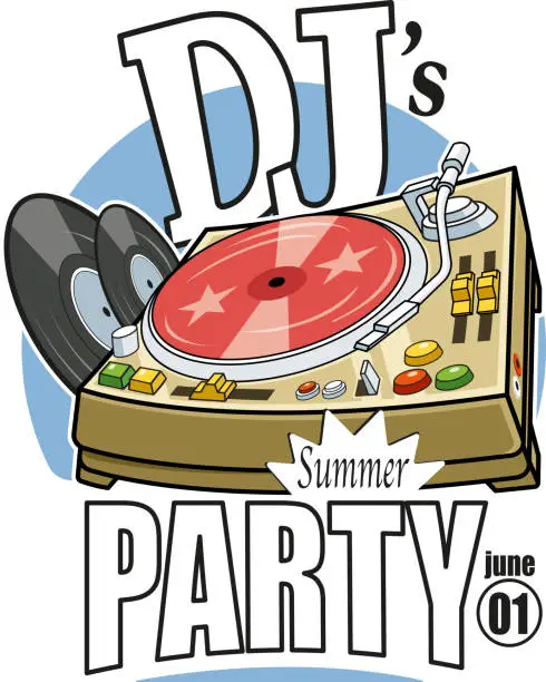 Vector illustration of DJ PARTY