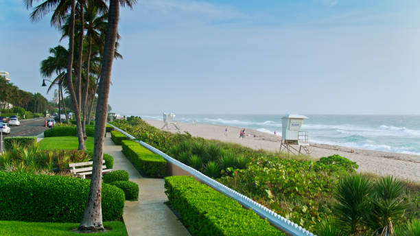 istock Drone Shot of Beach in Palm Beach, Florida 1397611157
