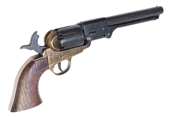 istock Old West Gun - Cocked and Locked Army Revolver 1397611334
