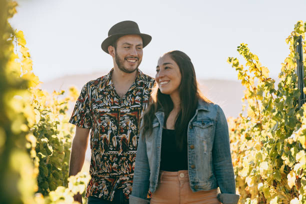 istock Couple visiting an organic vineyard in Chile 1397619791