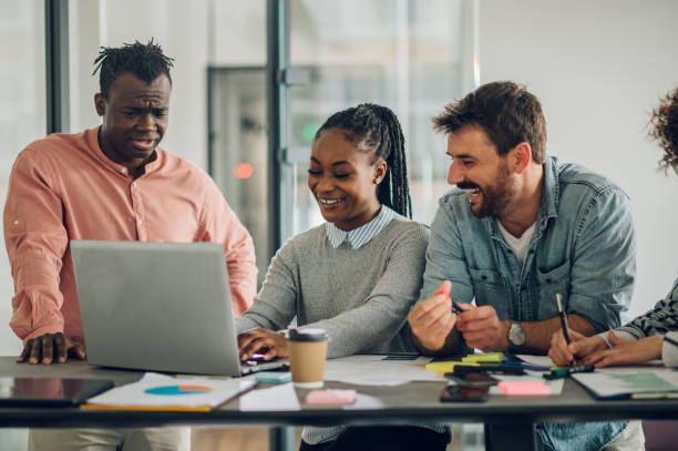 istock Multiracial business team having a meeting in an office 1397623047