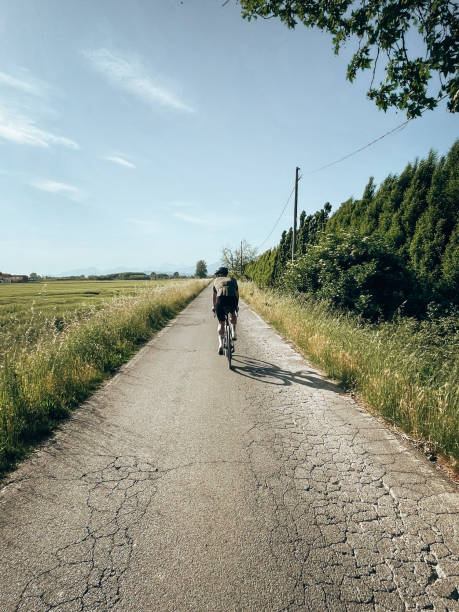 istock rear view of a pro cyclist 1397654255