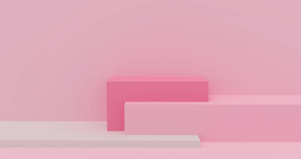 istock 3d rendering of 3 stages pink square podium banner background in minimal scene for advertising product display 1397656362