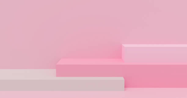 istock 3d rendering of 3 stages pink podium banner background in minimal scene for advertising product display 1397656372