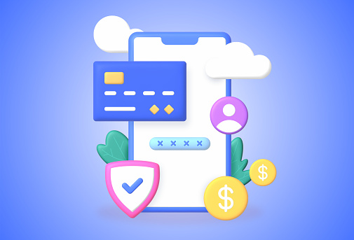 Online Payment Vector Style 3D Illustration