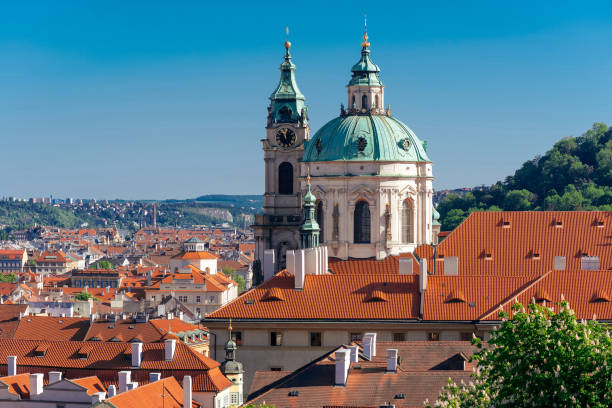 The Church of Saint Nicholas (Mala Strana). Baroque church in the Lesser Town of Prague. Czech Republic The Church of Saint Nicholas (Mala Strana). Baroque church in the Lesser Town of Prague. Czech Republic st nicholas church prague stock pictures, royalty-free photos & images