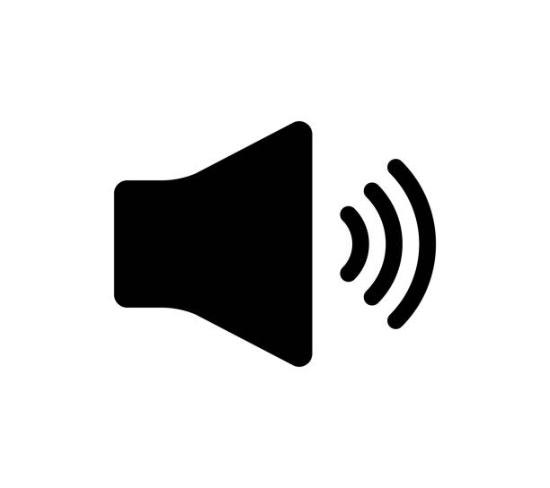 ikona dźwięku, głośności i wyciszenia. przycisk szumu. dźwięk w górę lub w dół. przycisk głośnika wyłączony lub tryb cichy. znak muzyki noise. symbol izolowany na białym tle dla aplikacji odtwarzacza. wektor - moving down flash stock illustrations