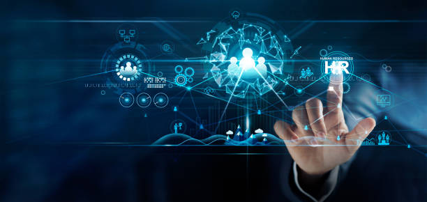 istock Human resources concept, Businessman touching HR icon on virtual interface, HR management Recruitment Employment, Performance, skills and training. Social network. Different people 1397670314