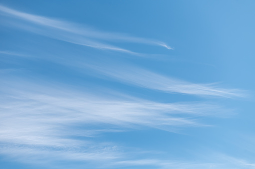 White cloud on blue sky. Delicate clouds and blue sky suitable for background