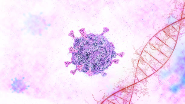istock COVID-19 virus SARS-COV-2 OMICRON strain, covid-19  ba.4 subtype concern variant 1397671473