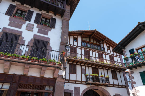 istock Facades of Elizondo. Baztan 1397673167