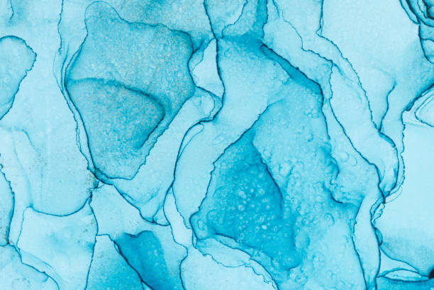 istock Abstract blue texture background.Modern fluid watercolor background. 1397674144