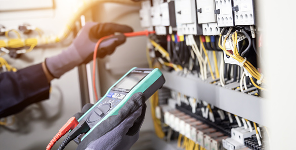 Electrical Engineering Example Tests Electrician Engineer Tests Electrical Installations And Wires On Relay ...