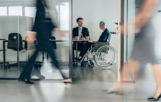 istock Wheelchair access in the office 1397677764