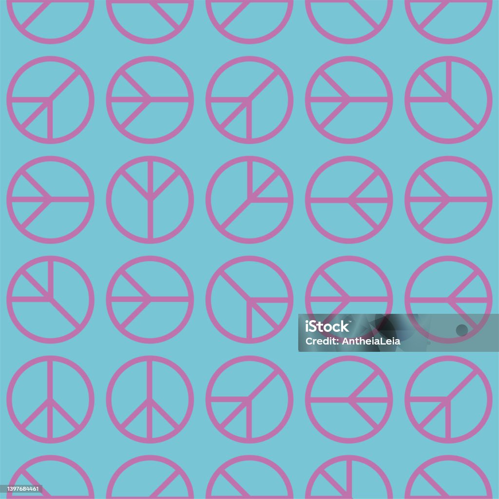 Peace Sign Pattern 70s Seamless Pattern Peace Symbol 70s Inspired Retro Hippie Graphic Pattern ...