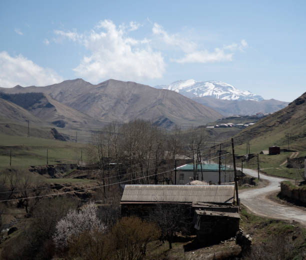 istock village in the mountains in a beautiful location. 1397684791