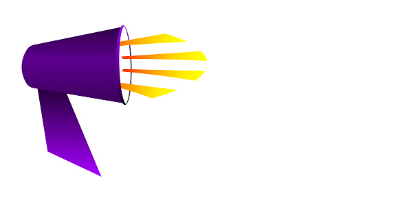 Megaphone on background for banner, greeting card, poster and adve. Vector  Eps 10