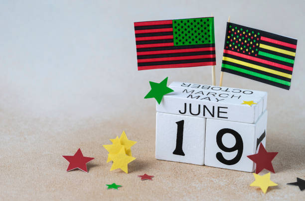 Happy Juneteenth Day, 19th of June celebration concept with Black Liberation African American flags Happy Juneteenth Day, 19th of June celebration concept with Black Liberation African American flags june photos stock pictures, royalty-free photos & images