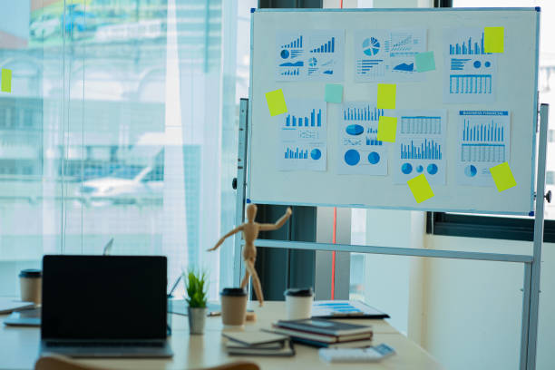 istock Document graphs on the motherboard, business concepts, and finance. 1397688423