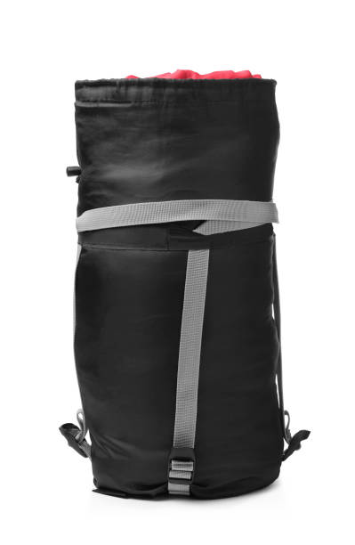 istock Sleeping bag in case isolated on white. Tourist equipment 1397689970