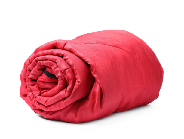 istock Sleeping bag isolated on white. Tourist equipment 1397690717