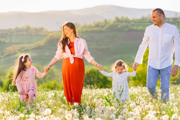 istock Happy family at nature 1397690721