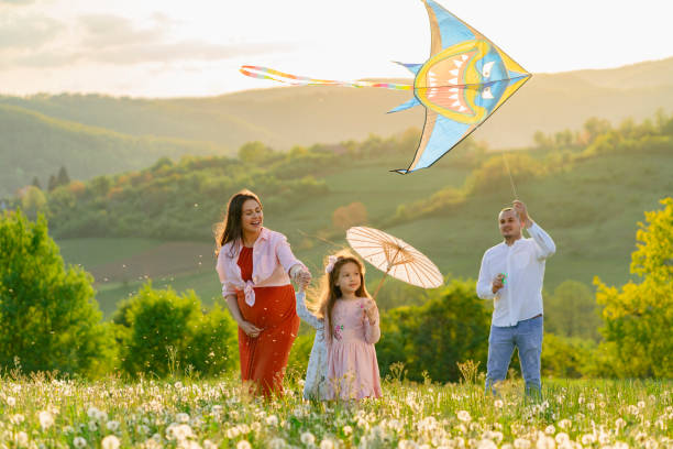 istock Happy family at nature 1397691081